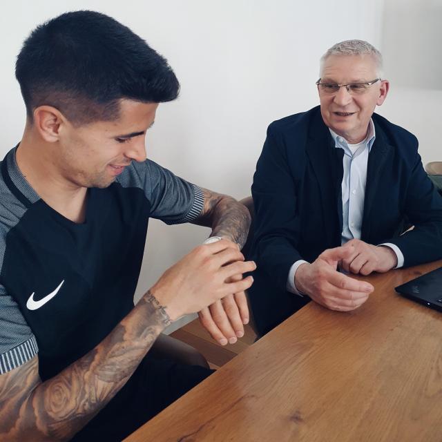 João Cancelo mit Thomas Steinemann