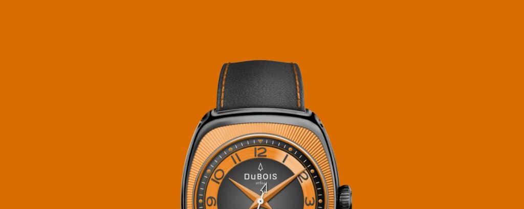 DBF010-02 orange schwarz vintage watch