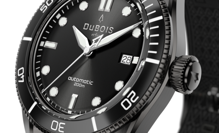 DBF007-03 Seitenansicht Seitenansicht DBF007-03 aus Edelstahl 316L mit PVD-Beschichtung, schwarz