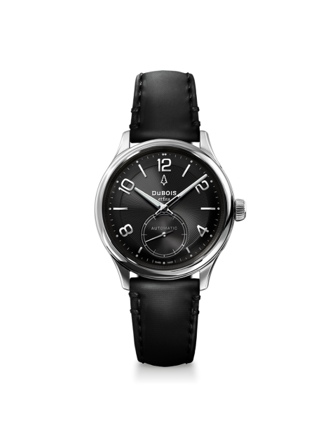Die DBF003-05 DuBois et fils Uhr mit schwarzem Zifferblatt und Revue Thommen Werk. Eine Swiss Made Limited Edition Uhr aus der Schweiz.