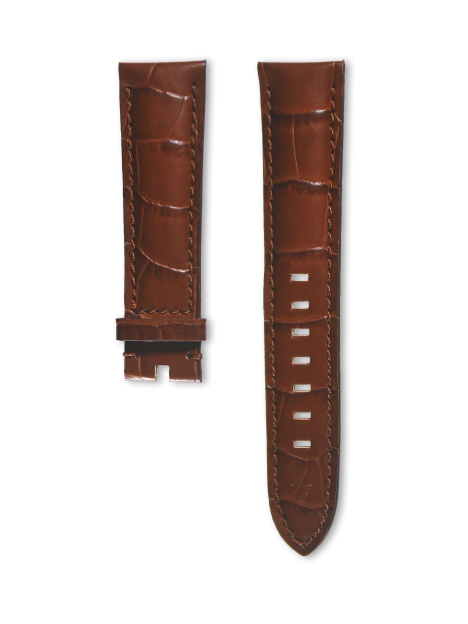 Krokolederband Braun
