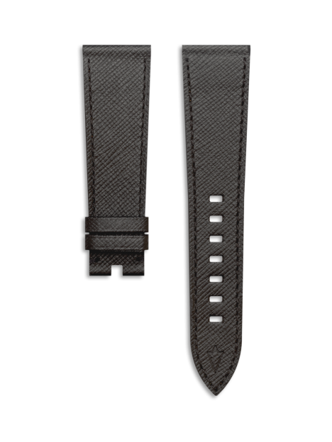 Lederband Saffiano schwarz Vorderseite